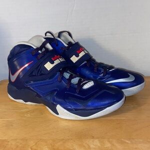 Nike LeBron Zoom Soldier 7 Blue and White Sneakers men’s 10.5